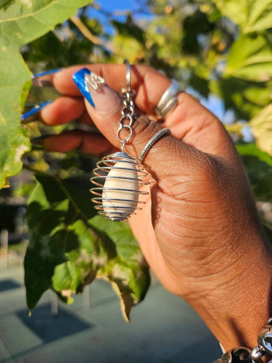 Howlite key chain