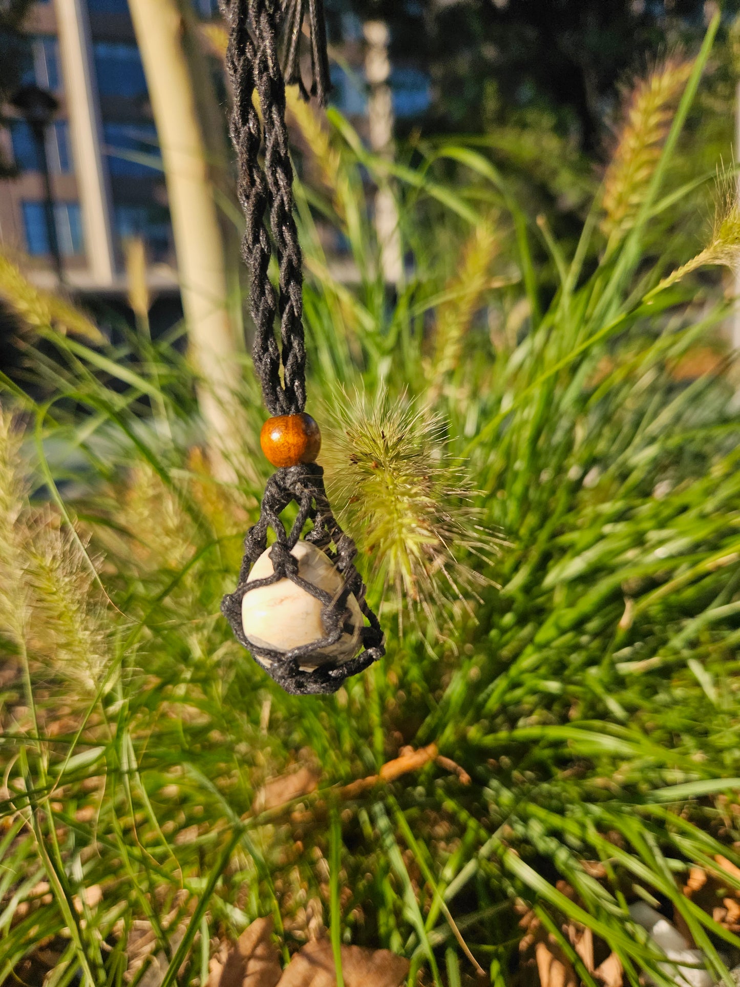 Natural Caged Crystal Necklace