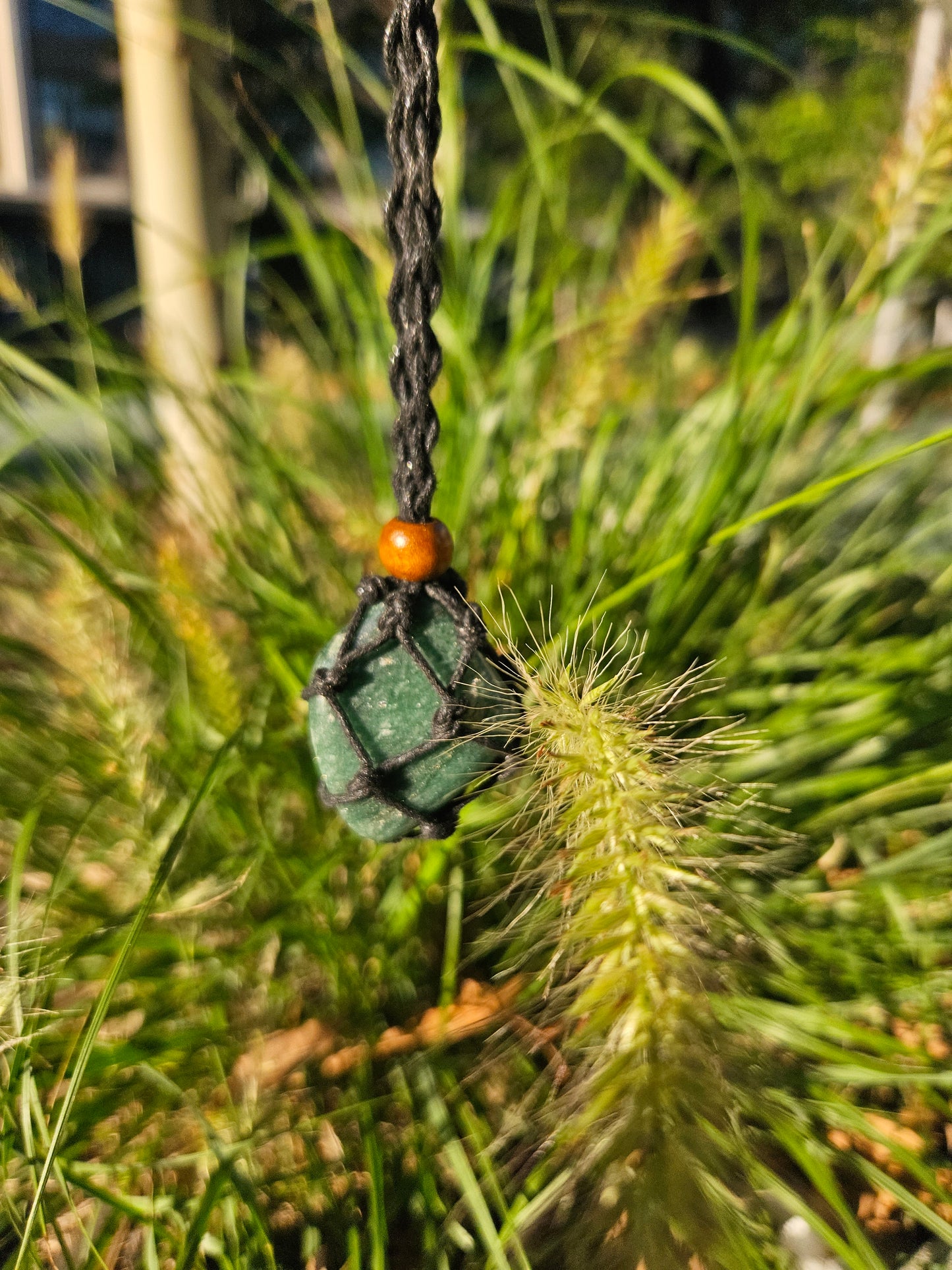 Natural Caged Crystal Necklace