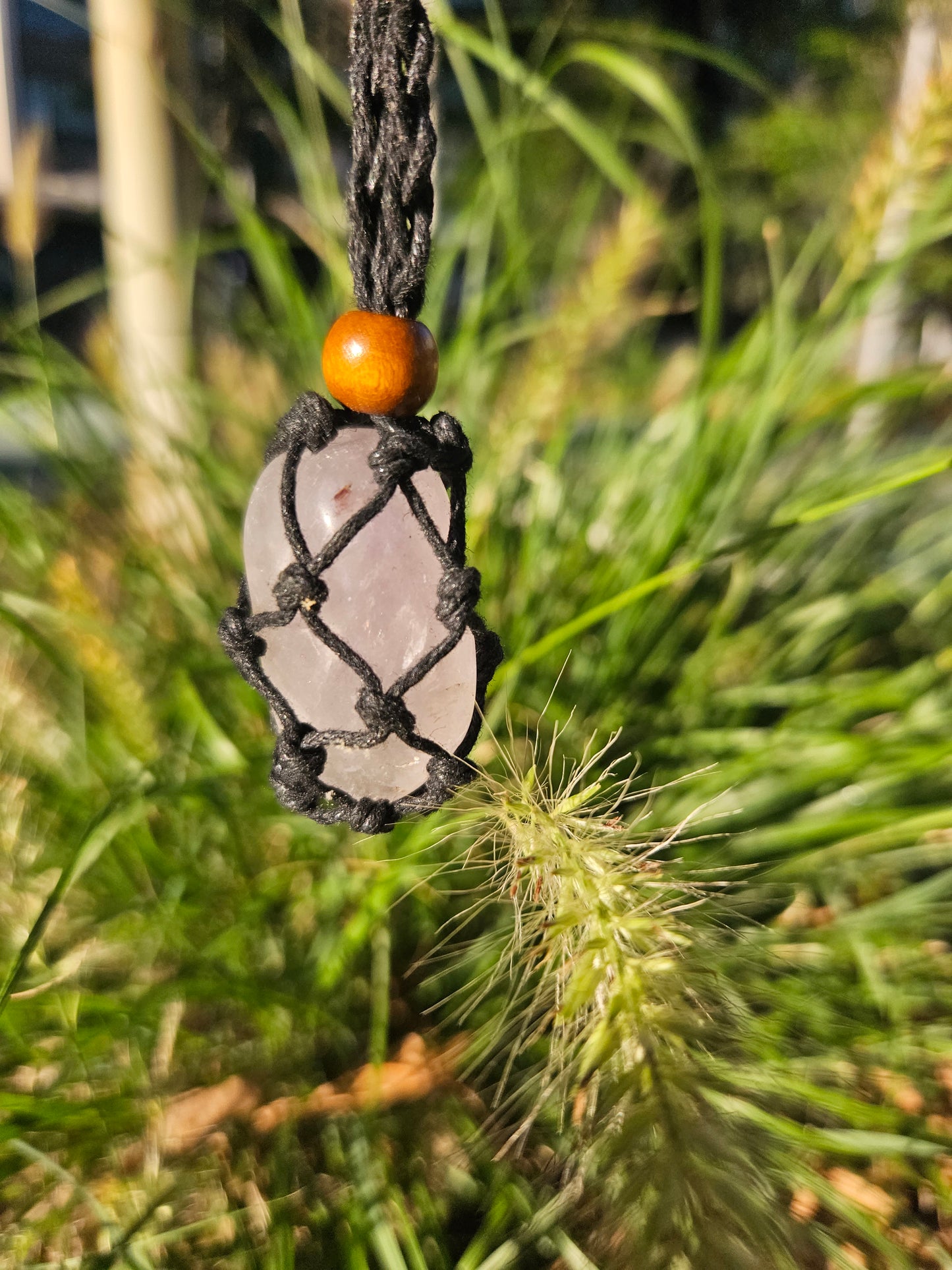 Natural Caged Crystal Necklace