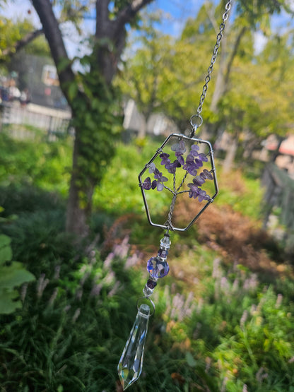 Amethyst Tree of Life Suncatcher