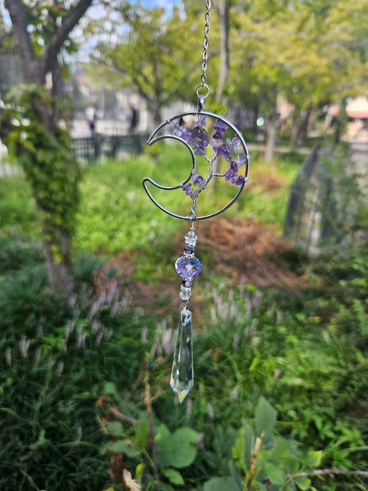 Amethyst Moon Suncatcher