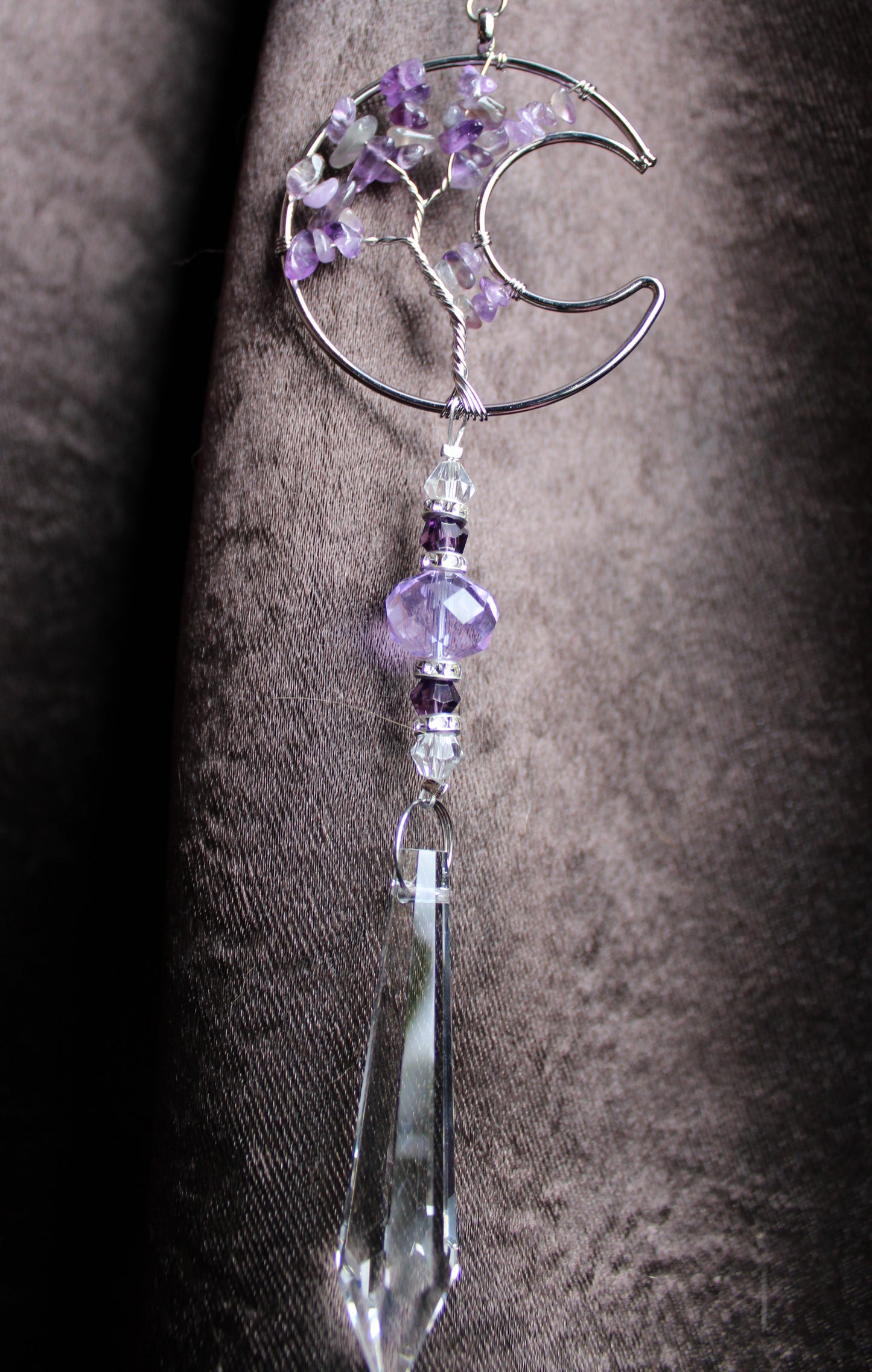 Amethyst Moon Suncatcher