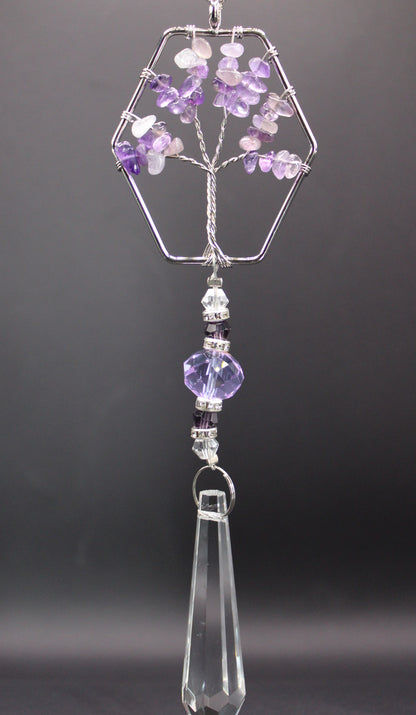 Amethyst Tree of Life Suncatcher