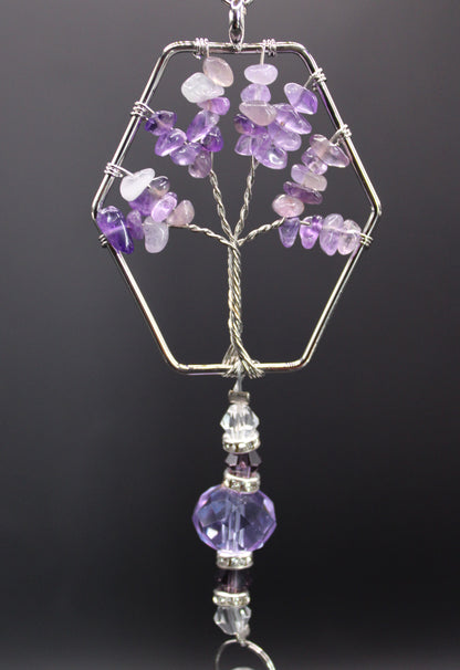 Amethyst Tree of Life Suncatcher